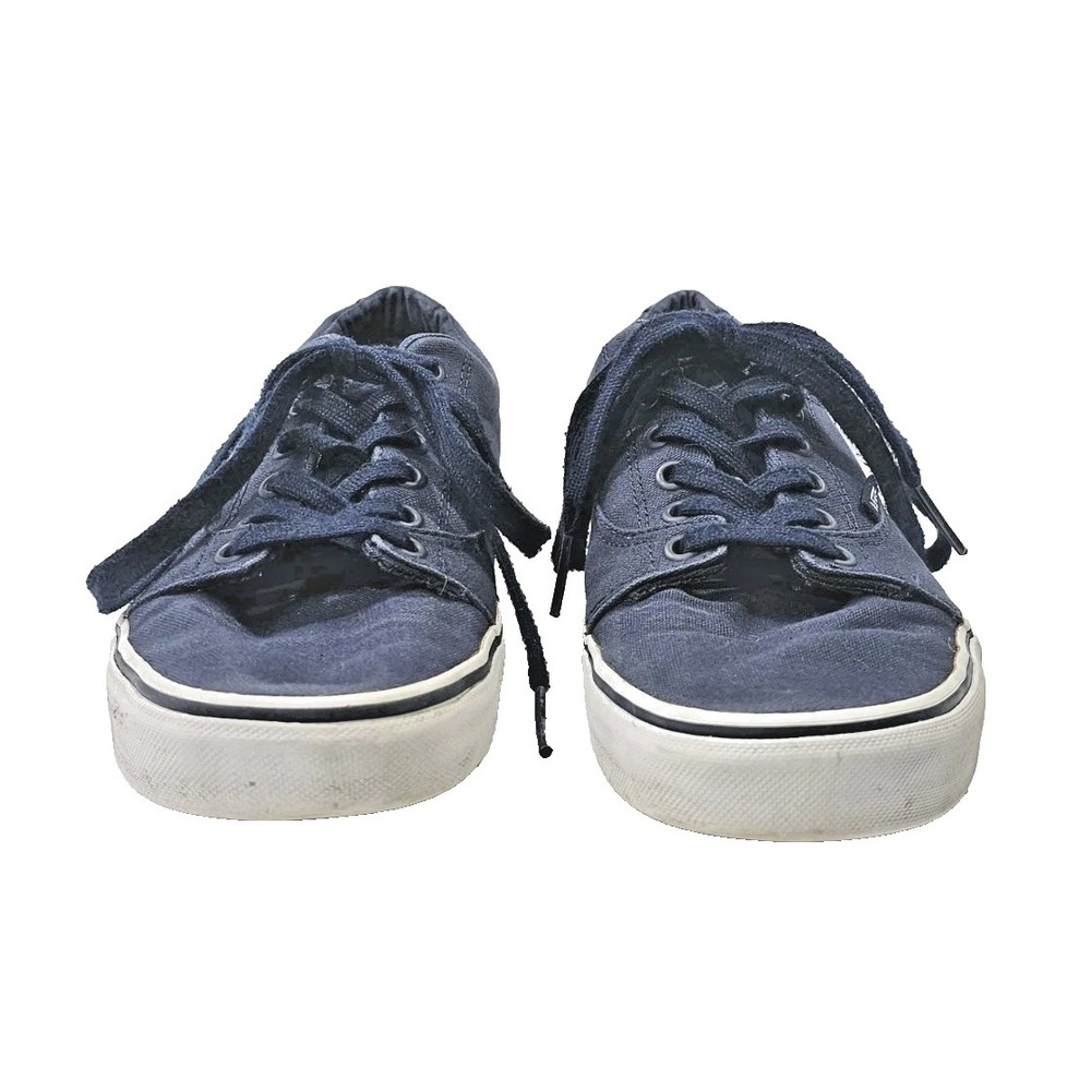 VANS Men's Iconic Skate Shoes US 7.5 Blue Sneakers With Blue Laces White Sole - Picture 5 of 7